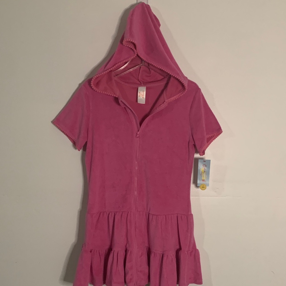 Cat & Jack Pink Hooded Sweatshirt Dress